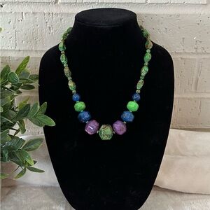 Jay King Sterling Silver Multi Turquoise Necklace 💚💙💜